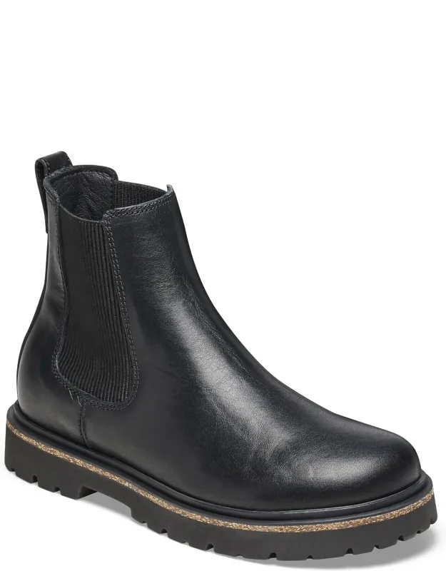 Highwood Slip On Leather Boots With Deep Blue Footbed And Natural Rubber Sole