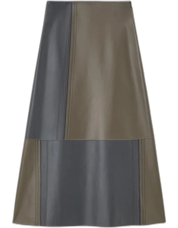 Cezanne Overlay Nappa Leather Skirt
