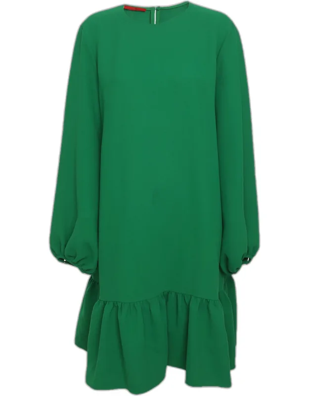 Crepe Flare Midi Dress