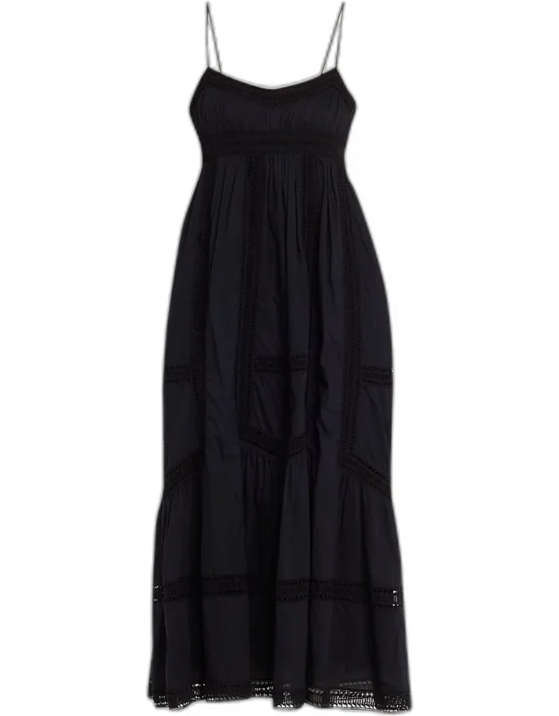 Embroidered Cotton Maxi Dress