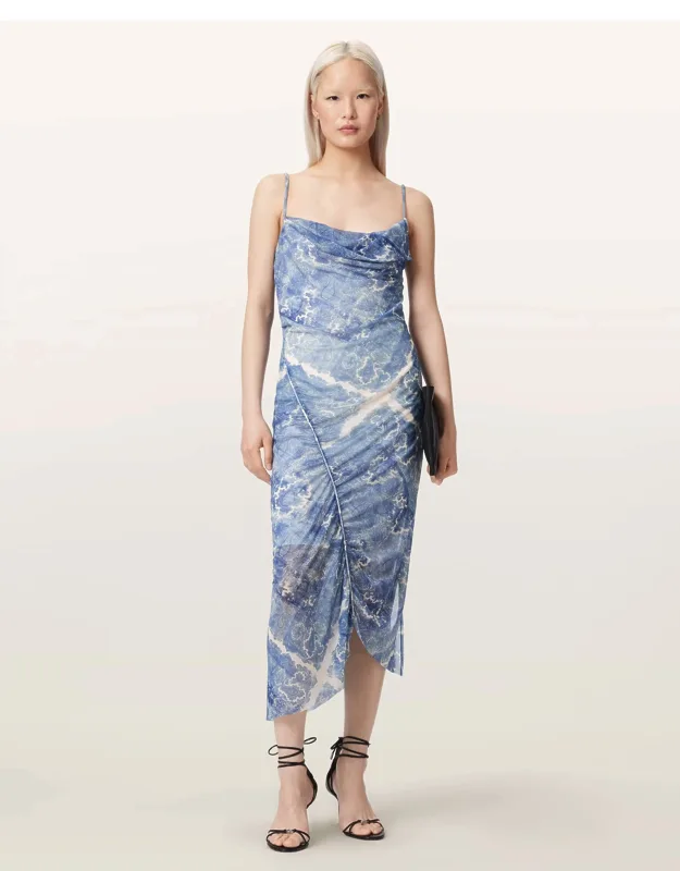 Ulla Bodycon Patterned Midi Dress