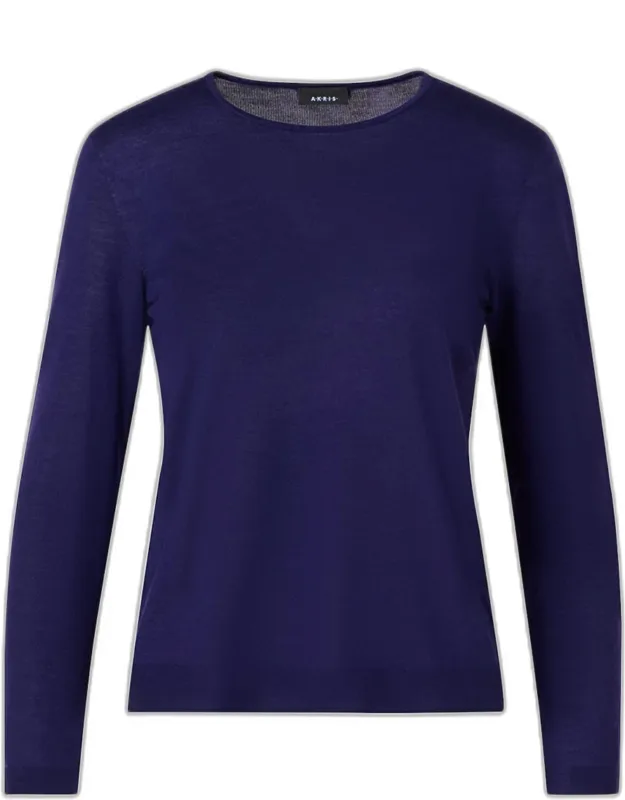Cashmere-silk Fine Gauge Knit Sweater
