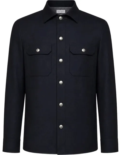 Virgin-wool Snap-button Shirt
