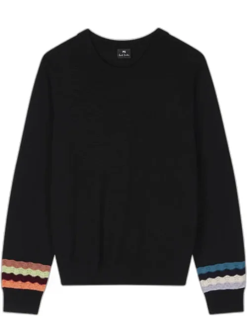 Zig Zag Sleeve Sweater