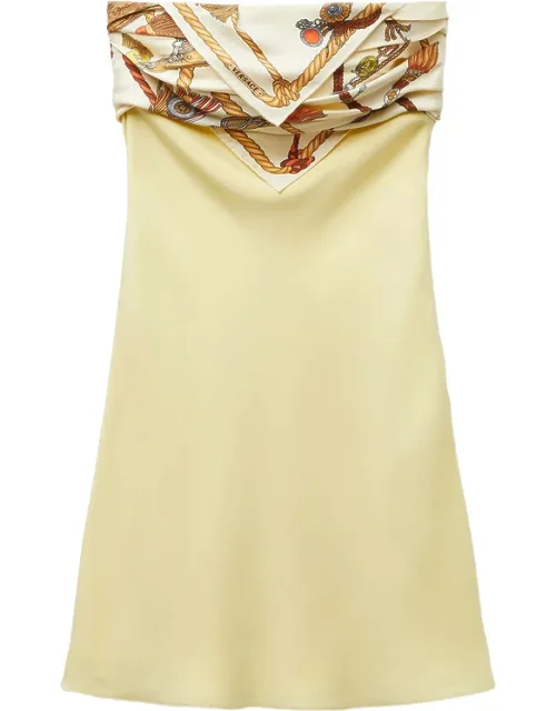 Silk-twill Scarf-overlay Mini Dress