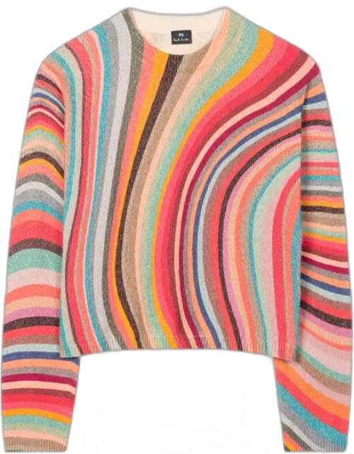 Swirl Boucle Crew Neck Sweater