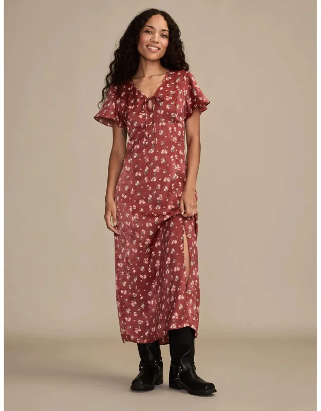Flutter Sleeve Midi Dress