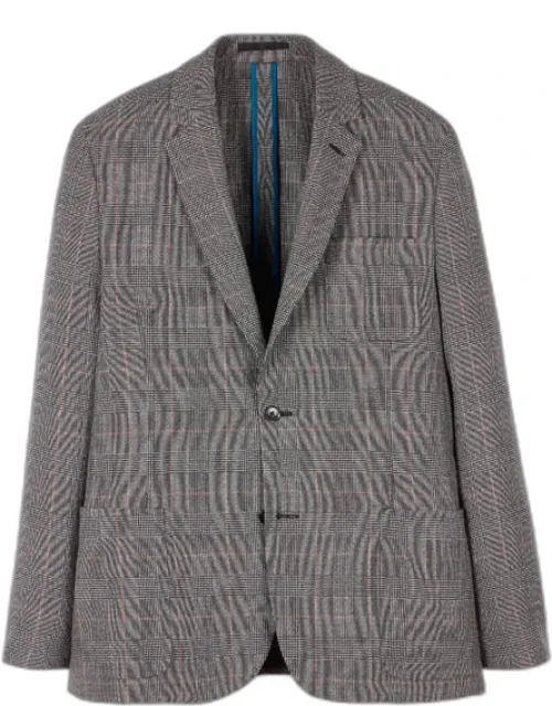 Check Wool Unlined Blazer