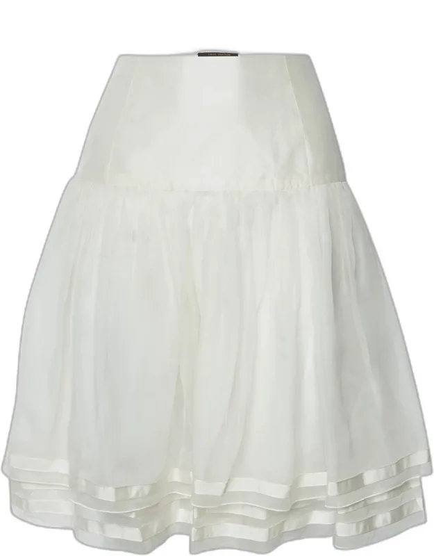 Silk Flared Mini Skirt