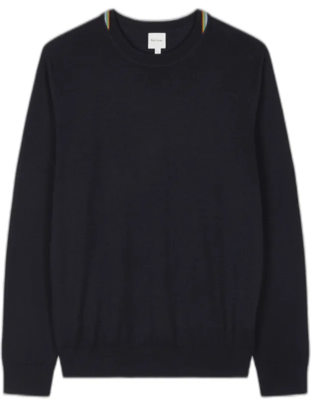 Washable Wool 'signature Stripe' Collar Sweater