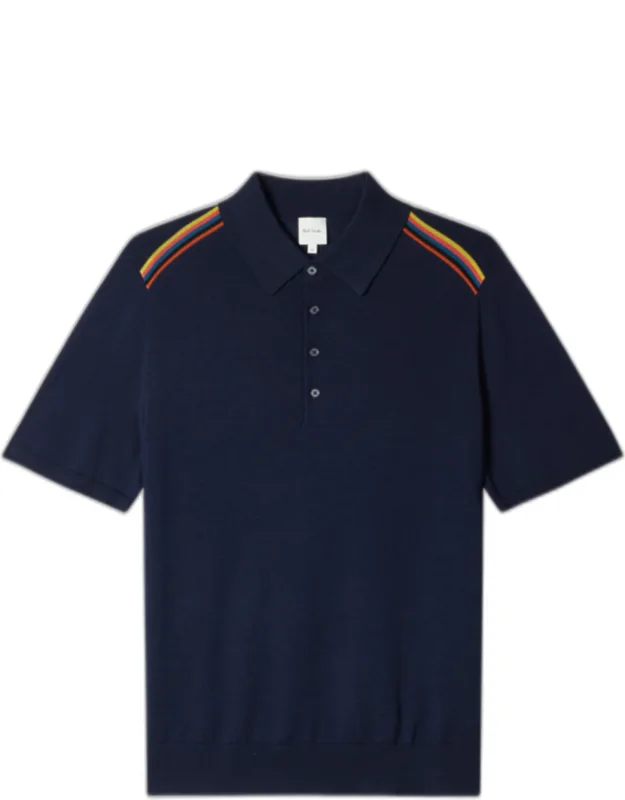Merino Wool 'artist Stripe' Polo Shirt