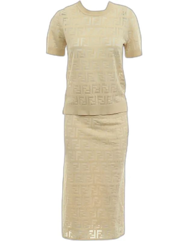 Knitted Skirt And Top Set