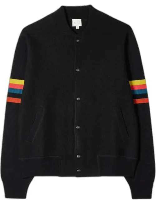 Merino Wool 'artist Stripe' Bomber Jacket