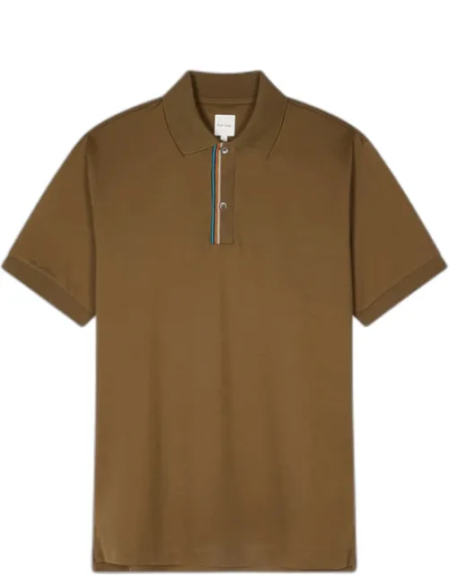 Signature Stripe Trim Polo Shirt