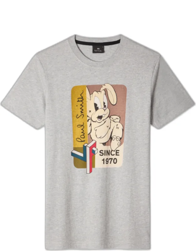 Slim-fit '1970 Bunny' Print T-shirt