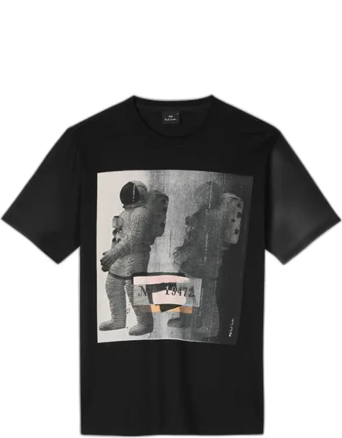 Slim-fit 'astronaut' Print T-shirt