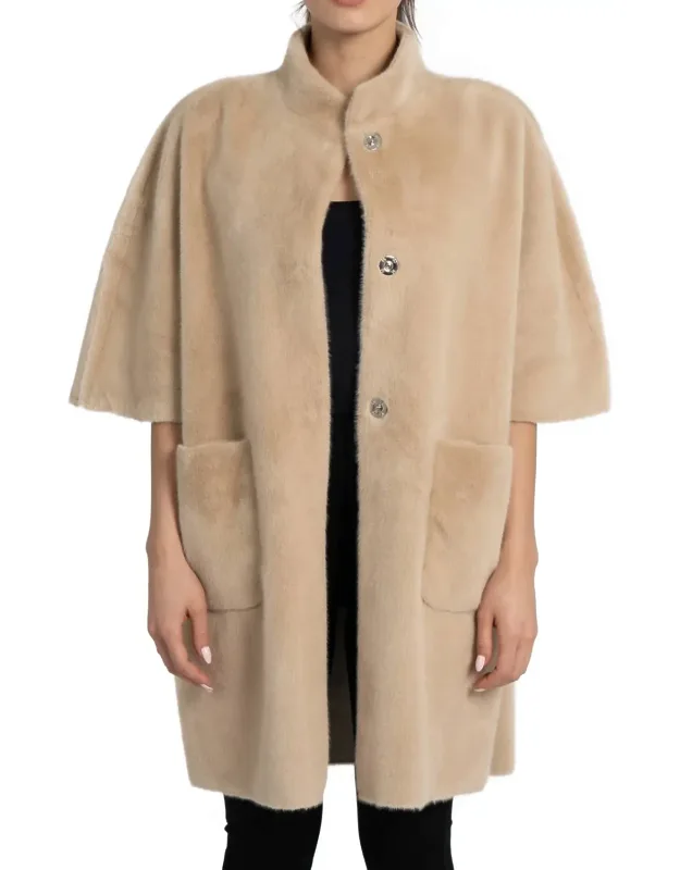 Faux Fur Cape Coat