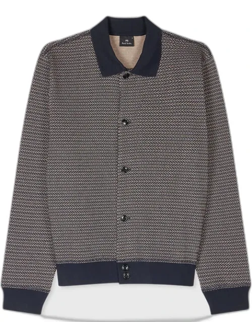 Cotton-blend Jersey Cardigan