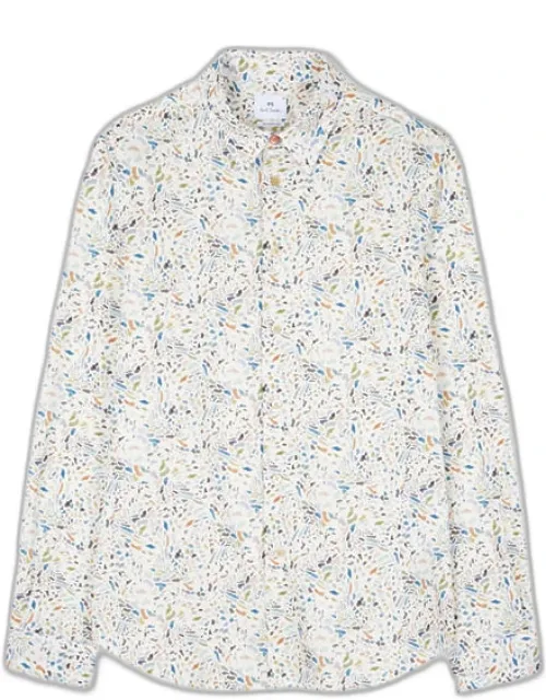 Tailored-fit 'jacaranda' Print Shirt