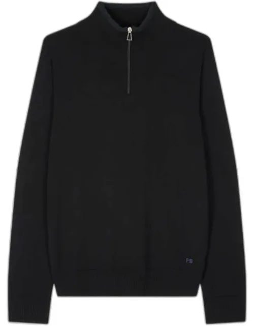 Merino Wool Half-zip Sweater
