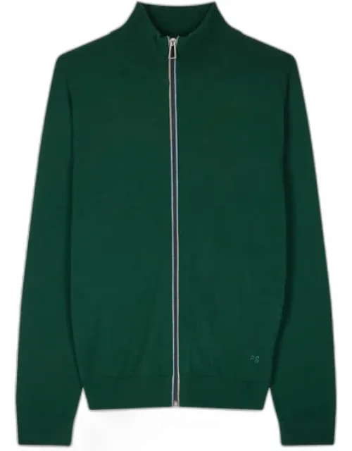 Merino Wool Zip Cardigan