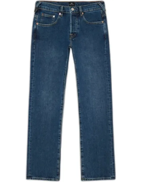 Standard-fit Mid-wash Organic Vintage Stretch Jeans