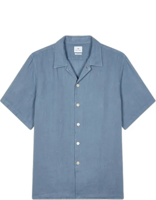 Washed Linen Short-sleeve Shirt