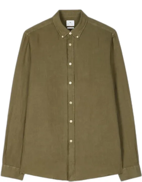 Linen Button-down Collar Shirt