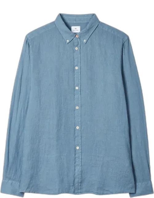 Linen Button-down Collar Shirt