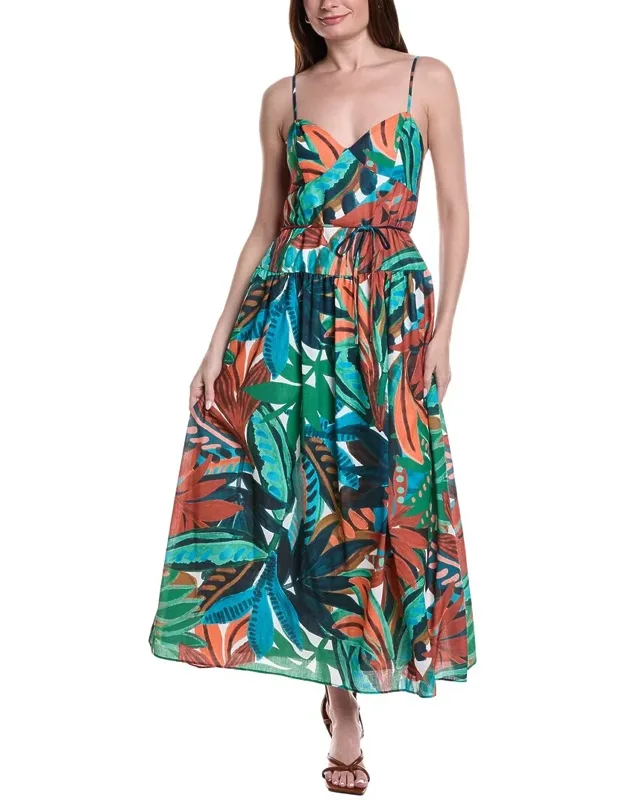 Printed Balboa Linen-blend Maxi Dress