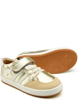 Runner Leather Sneaker With Adjustable Strap And Lightly Padded Insole