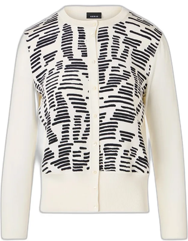 Dance Movement Printed Silk Cardigan