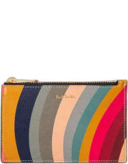 Swirl Leather Zip-fastening Purse
