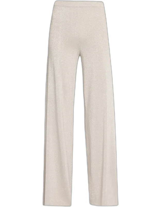 Nina Straight-leg Shimmer Knit Pants