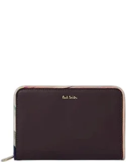 Inverted 'dusky Swirl' Medium Zip Around Purse
