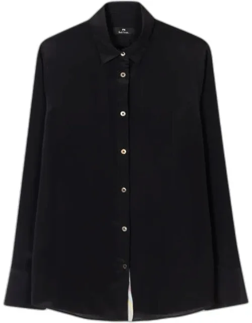 Silk 'spray Swirl' Placket Shirt