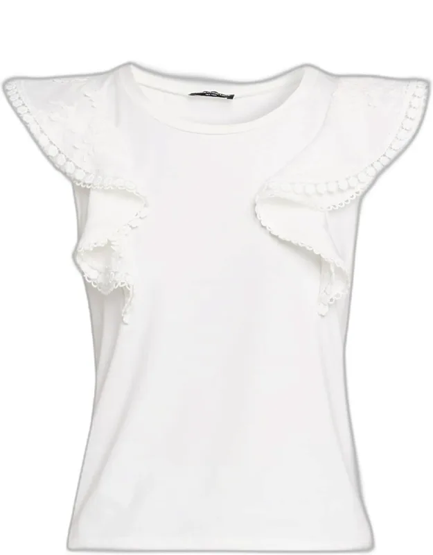 Lace Ruffle Tee