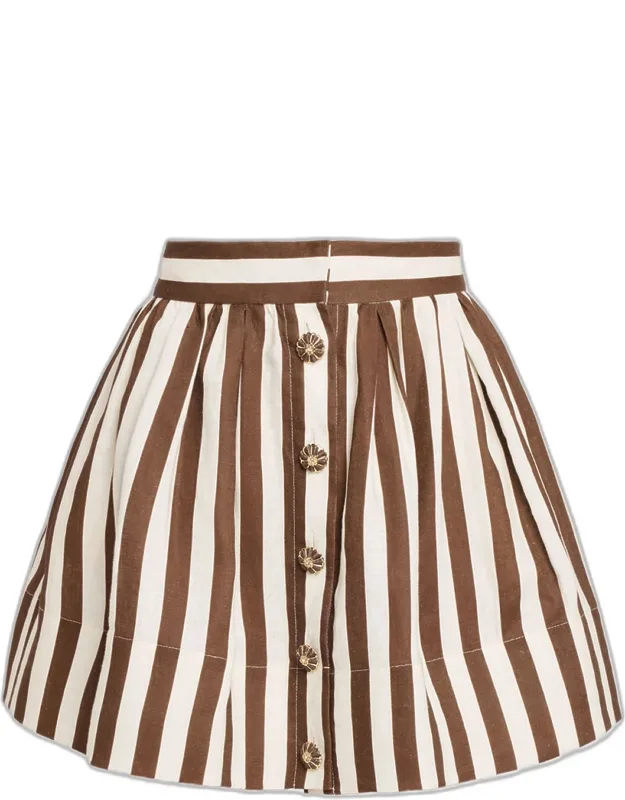 Linen Fit-and-flare Mini Skirt