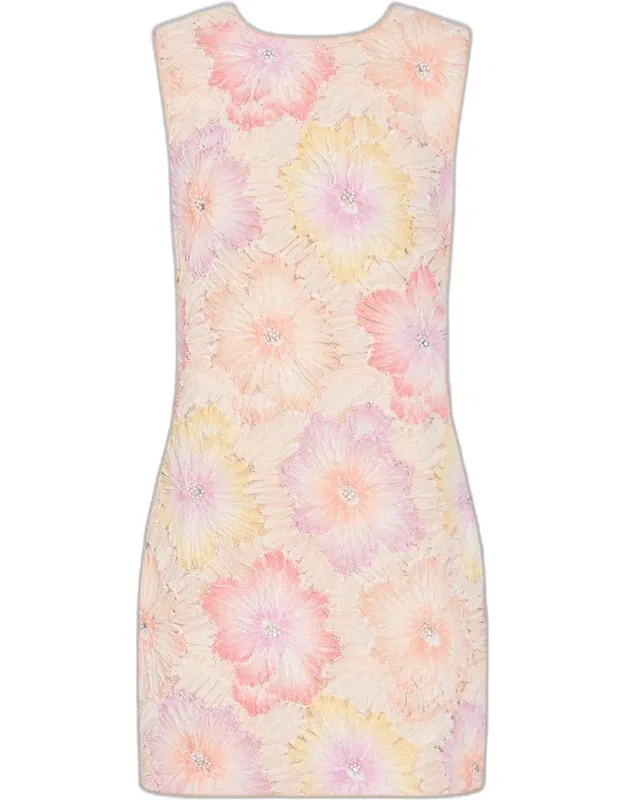 Floral Embellished Mini Dress
