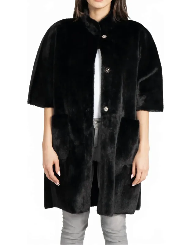 Faux Fur Cape Coat