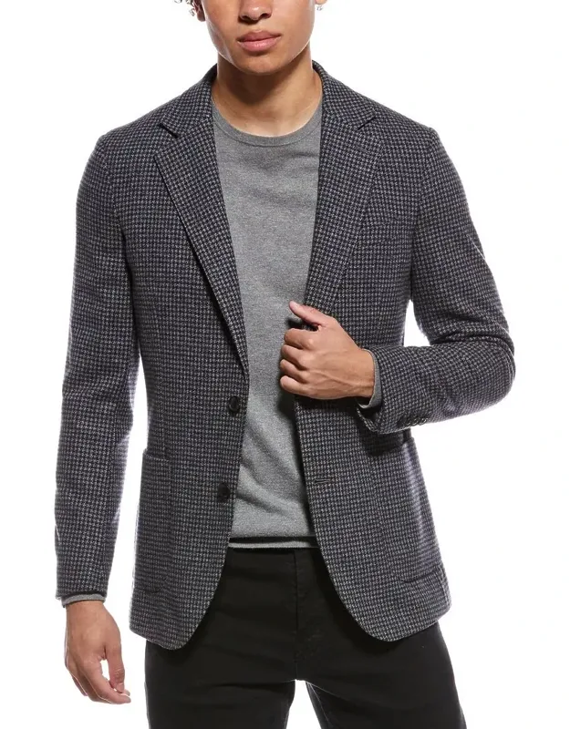 Wool-blend Puppytooth Blazer