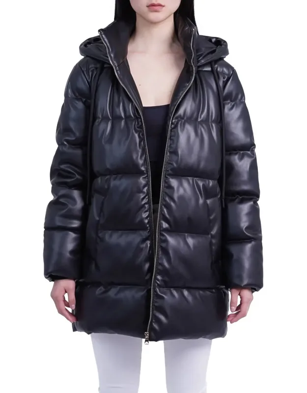 Bianka Zip Front Puffer Coat