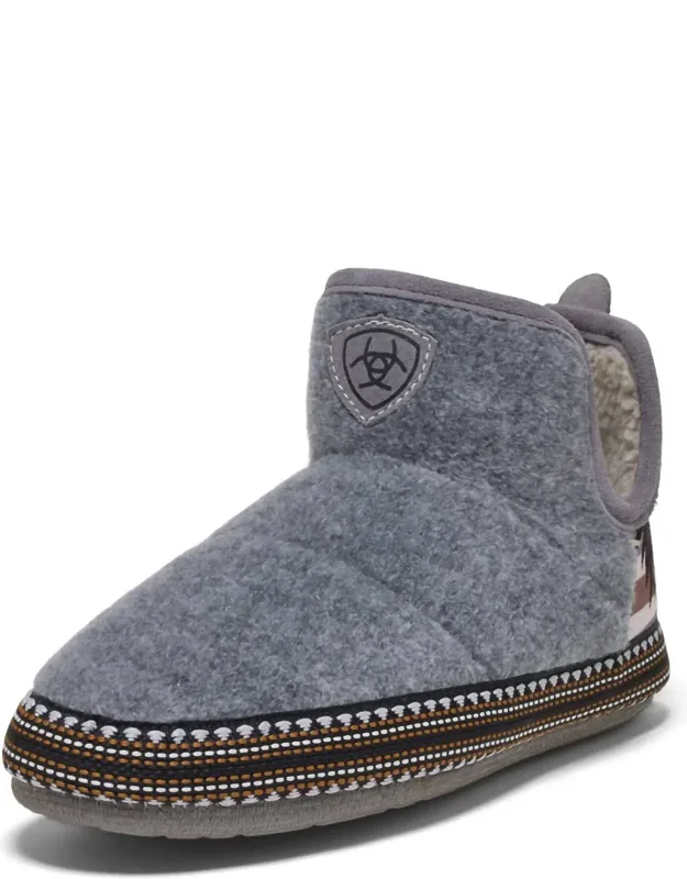 Southwest Wool Blend Bootie Slippers