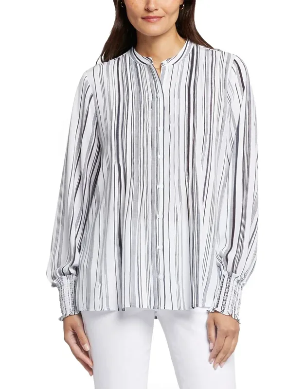Pleated Peasant Blouse
