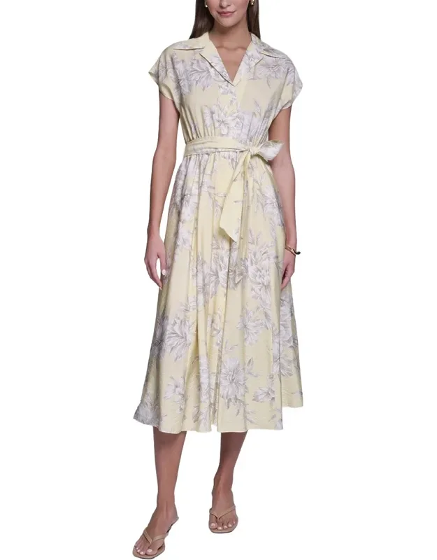 Butterfly Sleeve Midi Dress