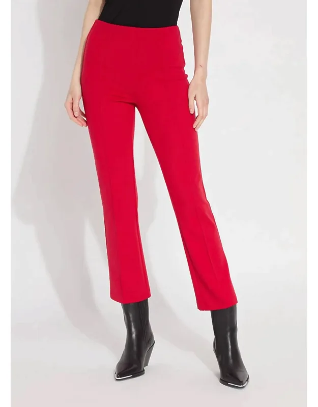 Elysse Ankle Pants With 360 Smoothing Waistband And Cropped Straight-leg Style