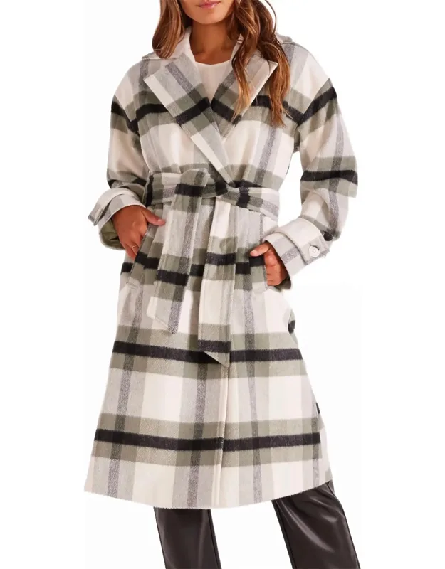Watson Check Long Sleeve Coat