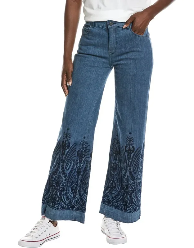 Shira Print Denim Pants
