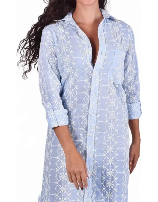 Embroidery Mini Dress