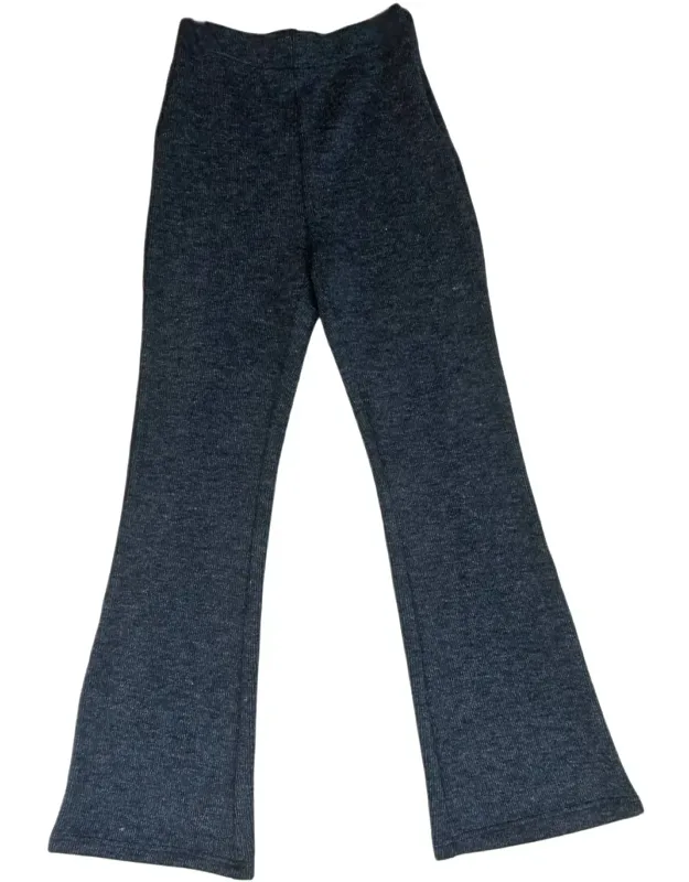Textured Bell Bottom Pants